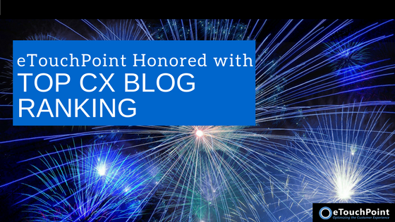 eTouchPoint Honored with Top CX Blog Ranking